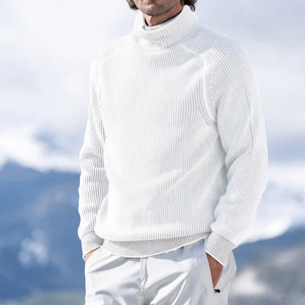 Victor - Cozy rullekravesweater med ribstrik for varme og stil