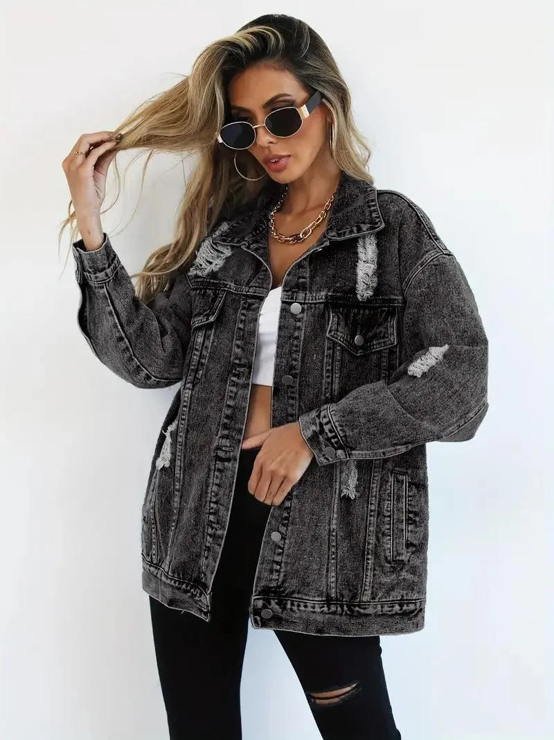 Luna - Oversized denimjakke