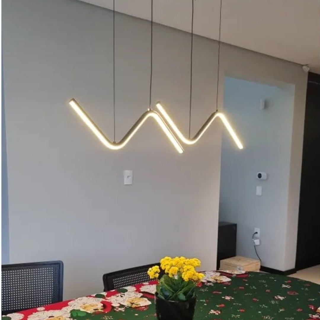 Glowlamp- Zigzag lineær LED pendel