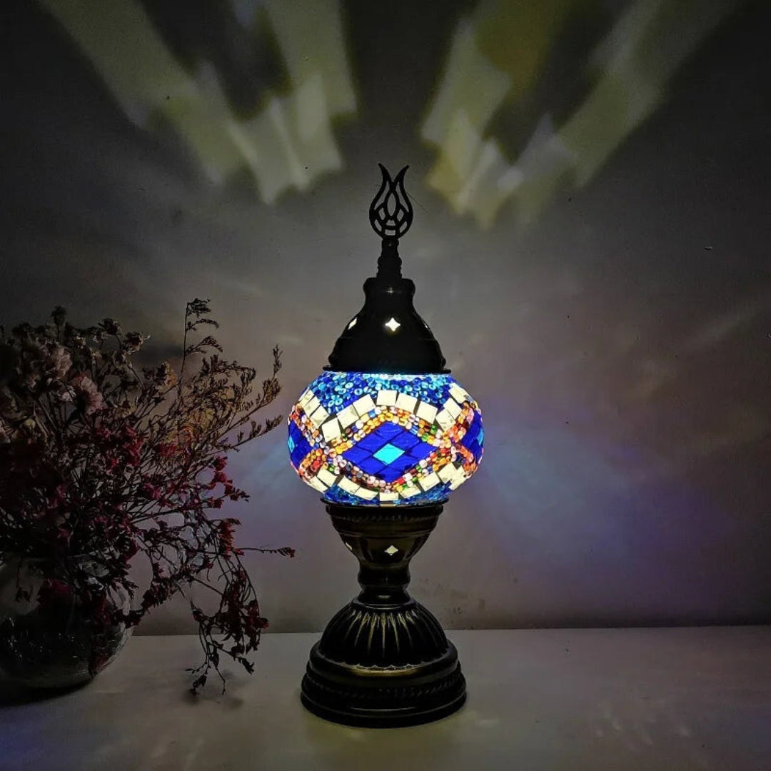 Mosaik Farverige Mønstre Bordlampe