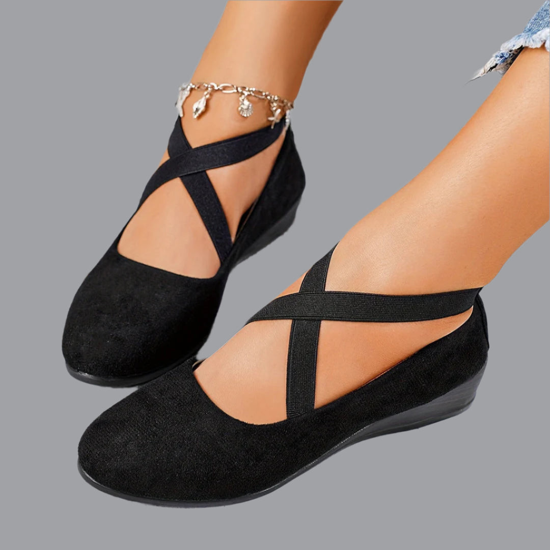 Melody – Elegante Ballerina Flats med Krydsremme