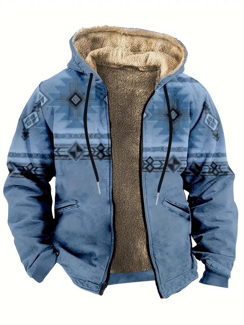 Ancell Fleece-foret Zip-Up Hoodie med hætte