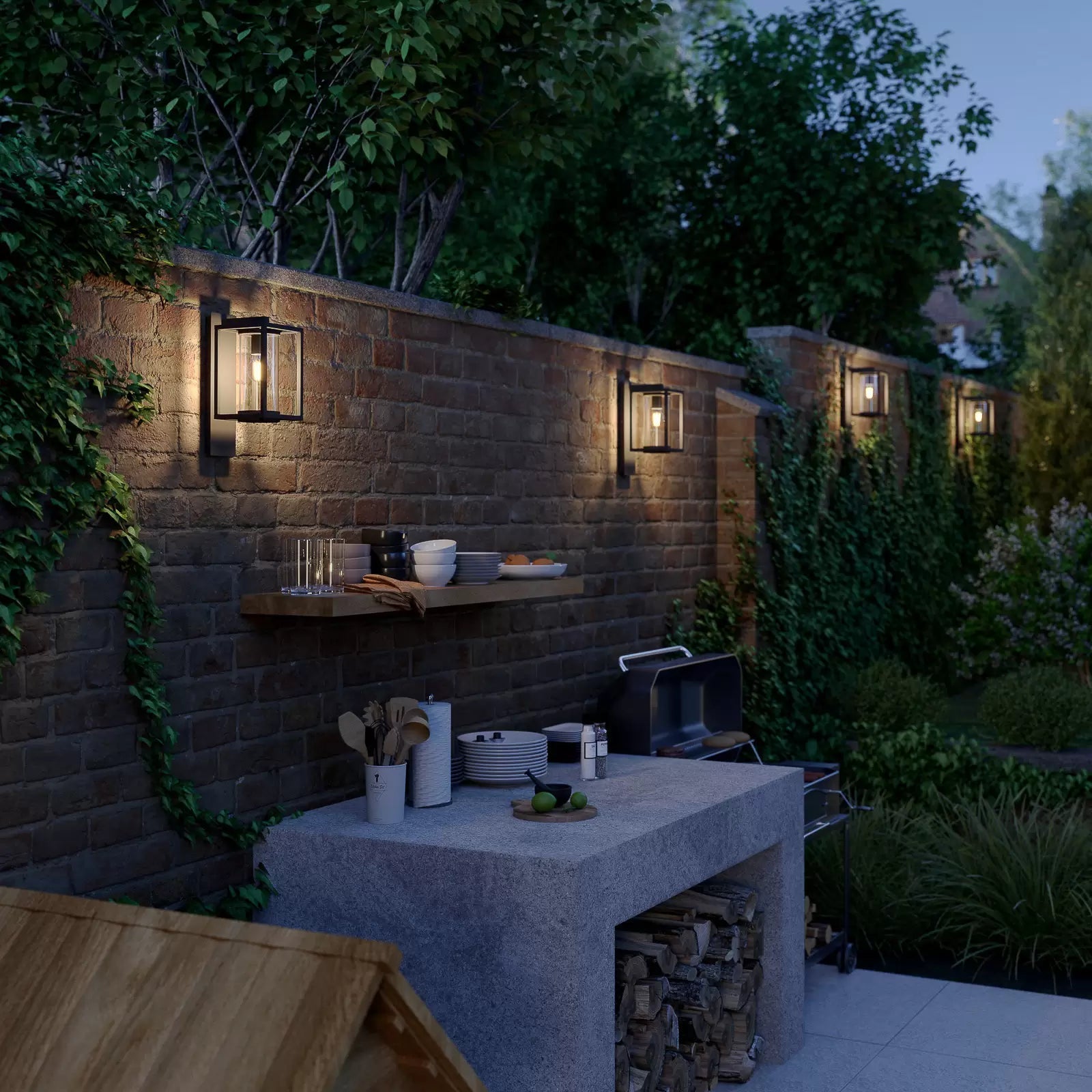 LumiGlow – Moderne industriel udendørs væglampe