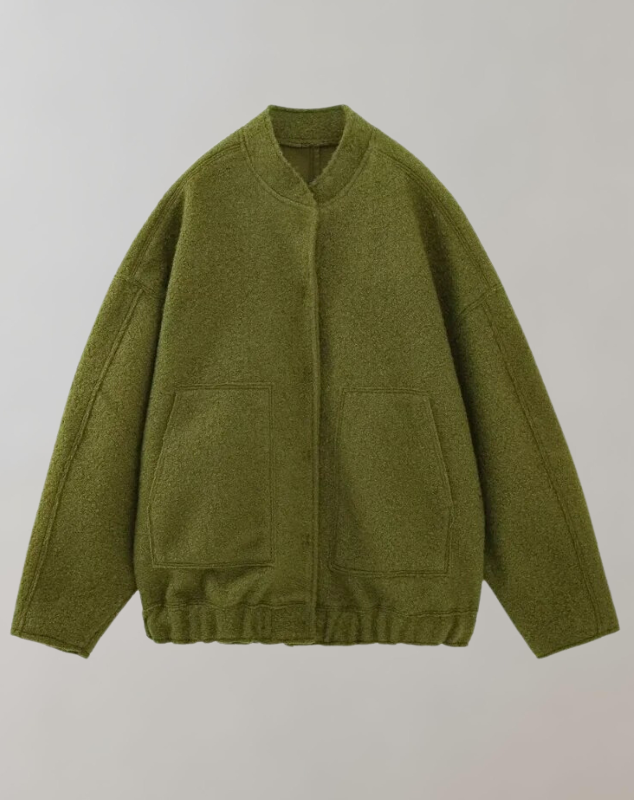 Sylvi - Oversized bomberjakke med knapper