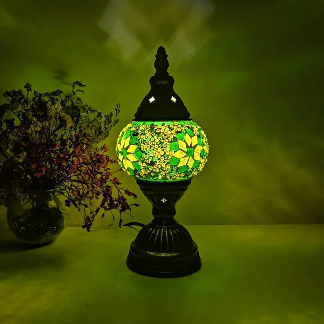 Mosaik Farverige Mønstre Bordlampe