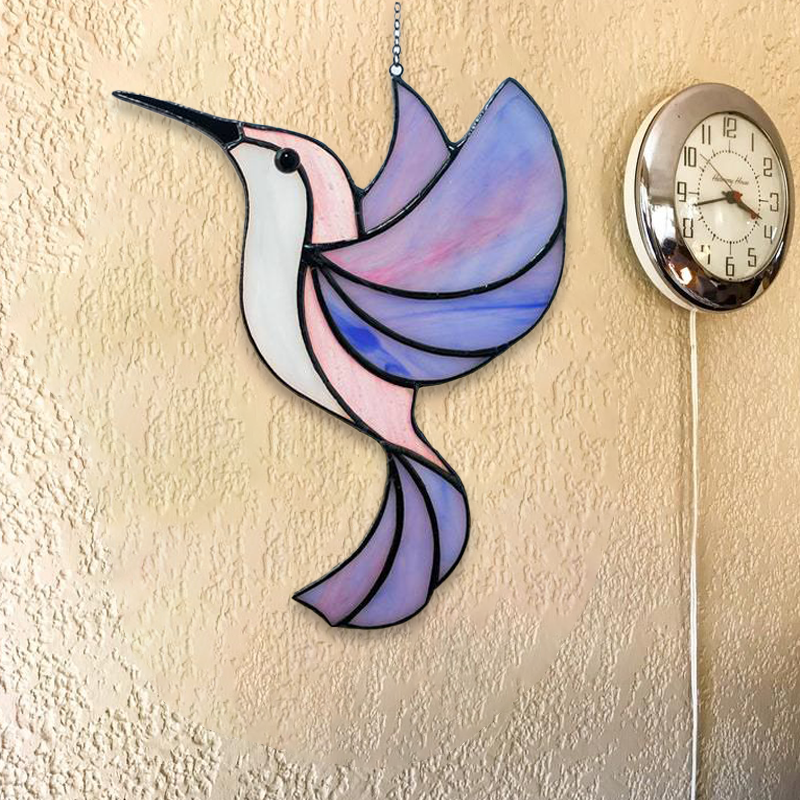 HummiGlow Kunstnerisk Suncatcher – Magiske Lysrefleksioner med Kolibridesign