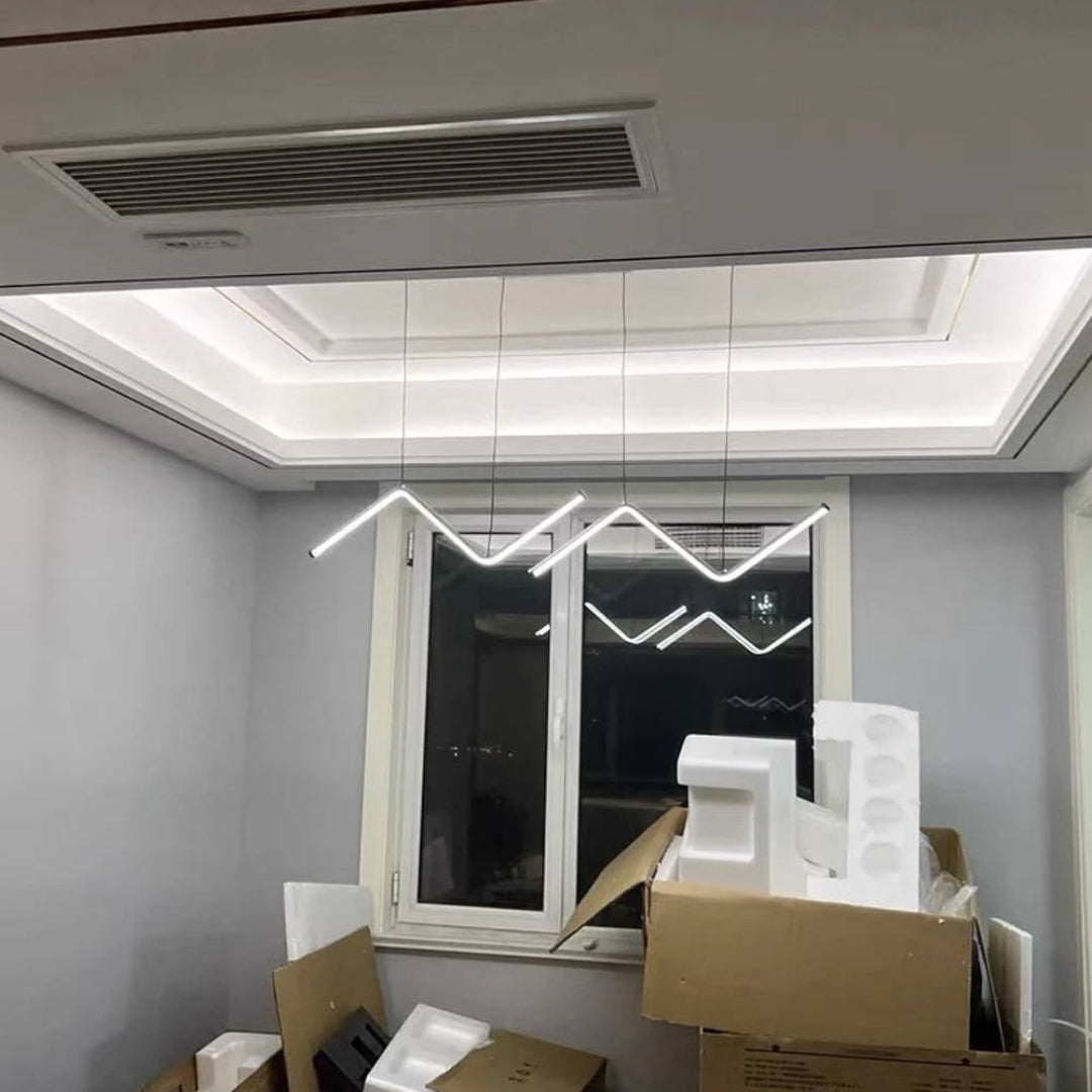 Glowlamp- Zigzag lineær LED pendel