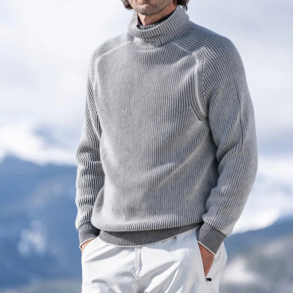 Victor - Cozy rullekravesweater med ribstrik for varme og stil