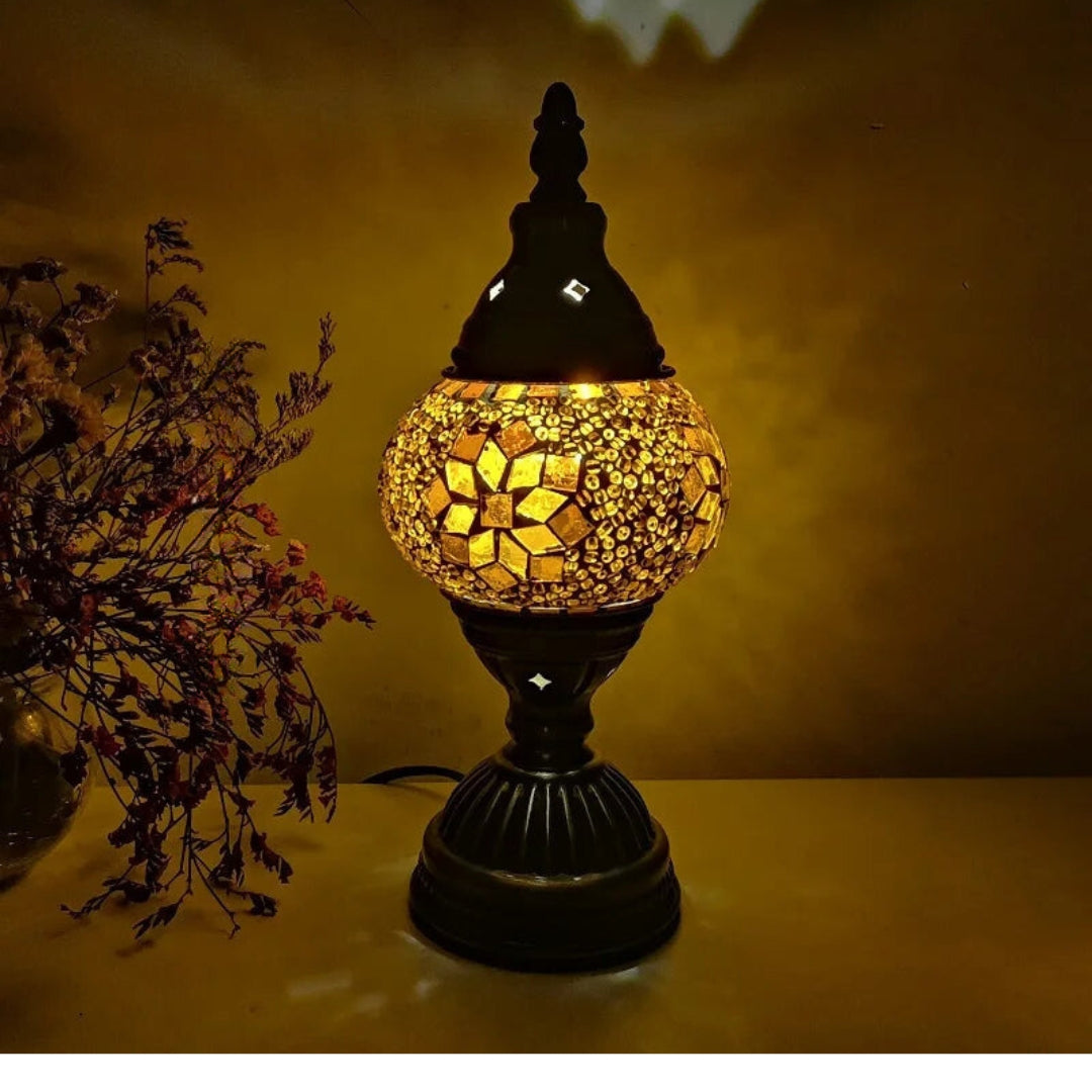 Mosaik Farverige Mønstre Bordlampe