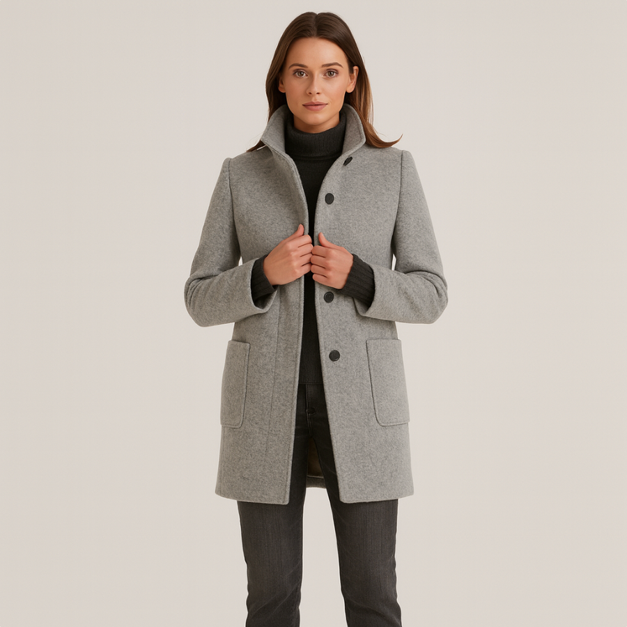 Alvera | Elegant uldblanding frakke