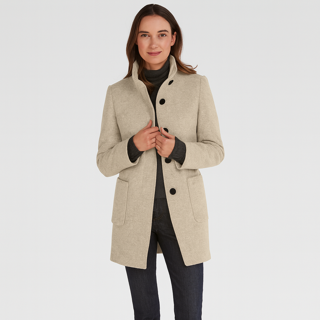 Alvera | Elegant uldblanding frakke