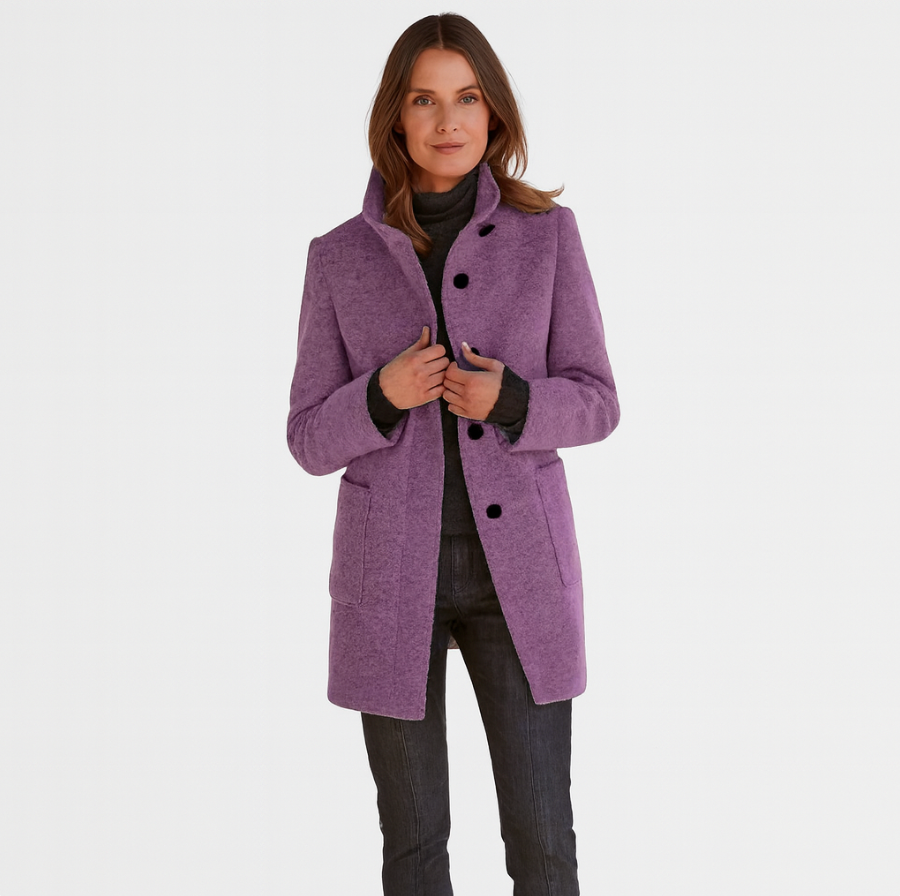 Alvera | Elegant uldblanding frakke