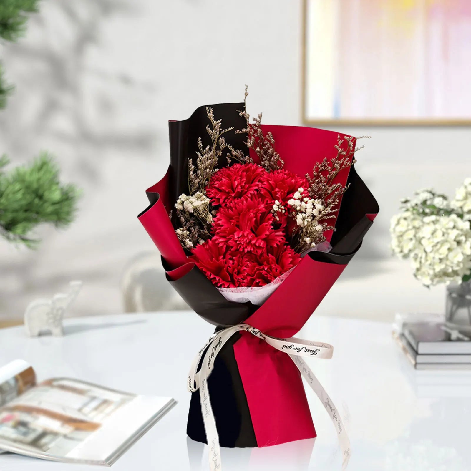 Kunstig sæbe blomsterbuket