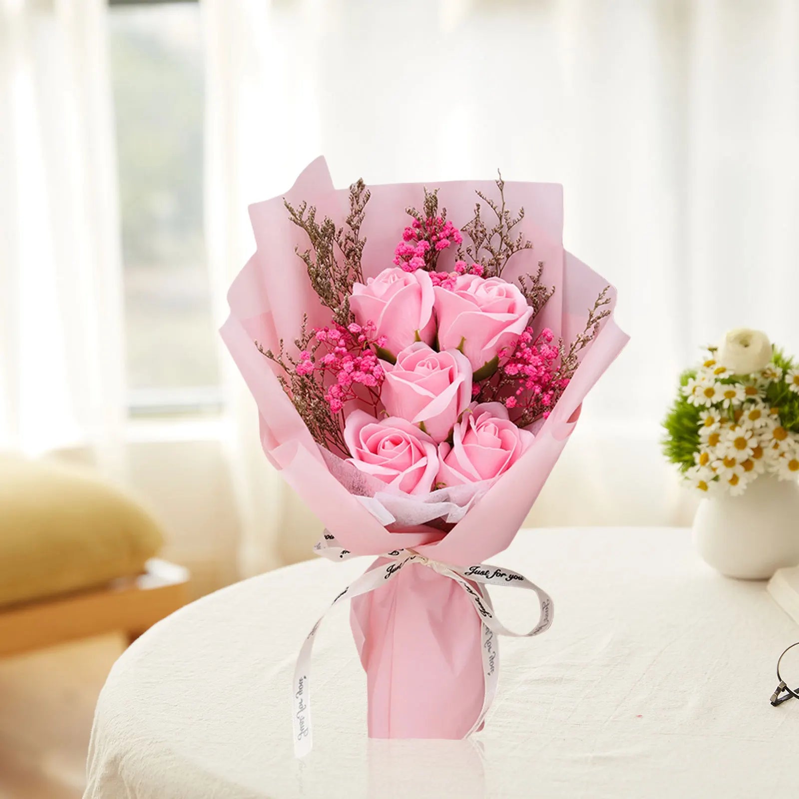 Kunstig sæbe blomsterbuket