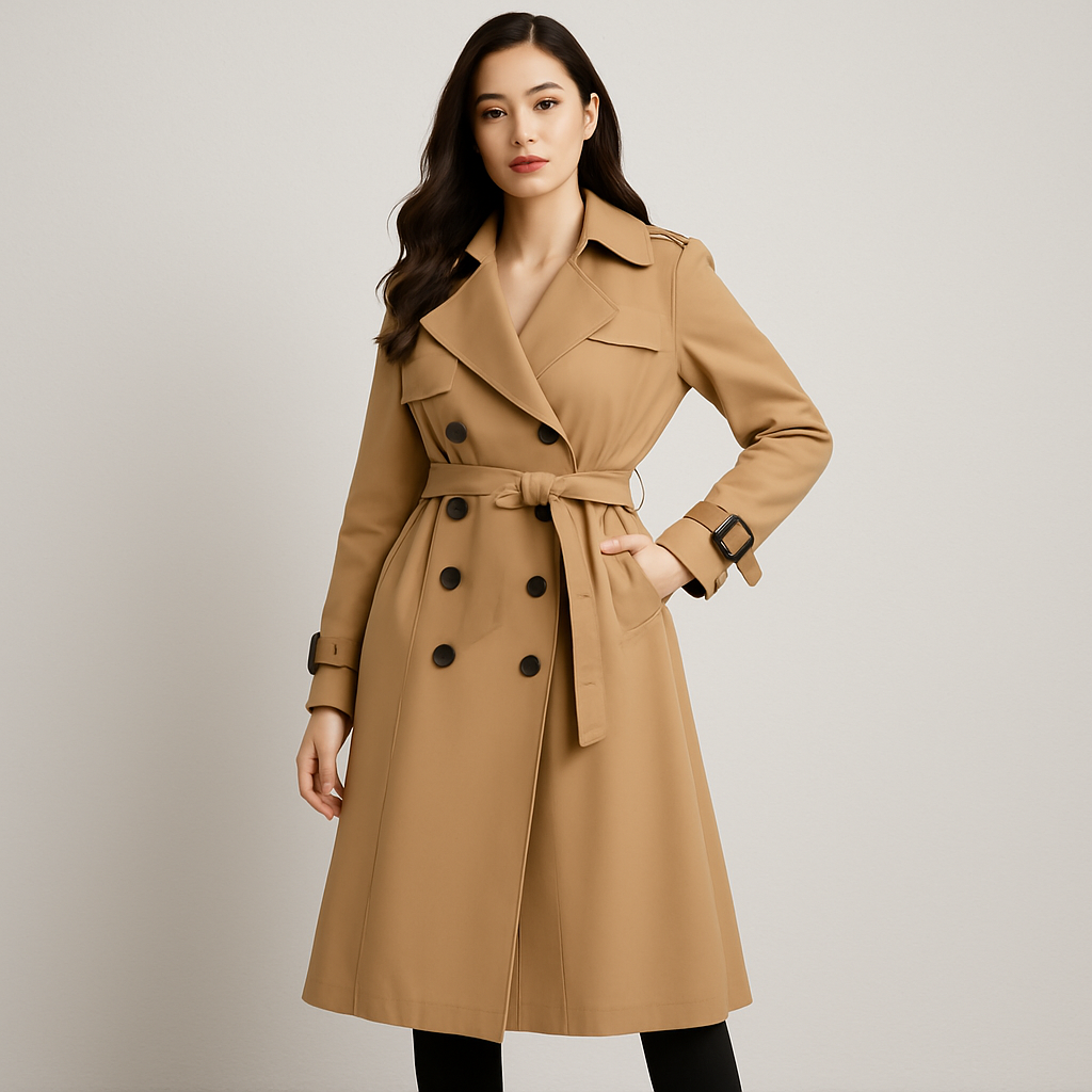 Beatrice | Tidløst trenchcoat med bælte