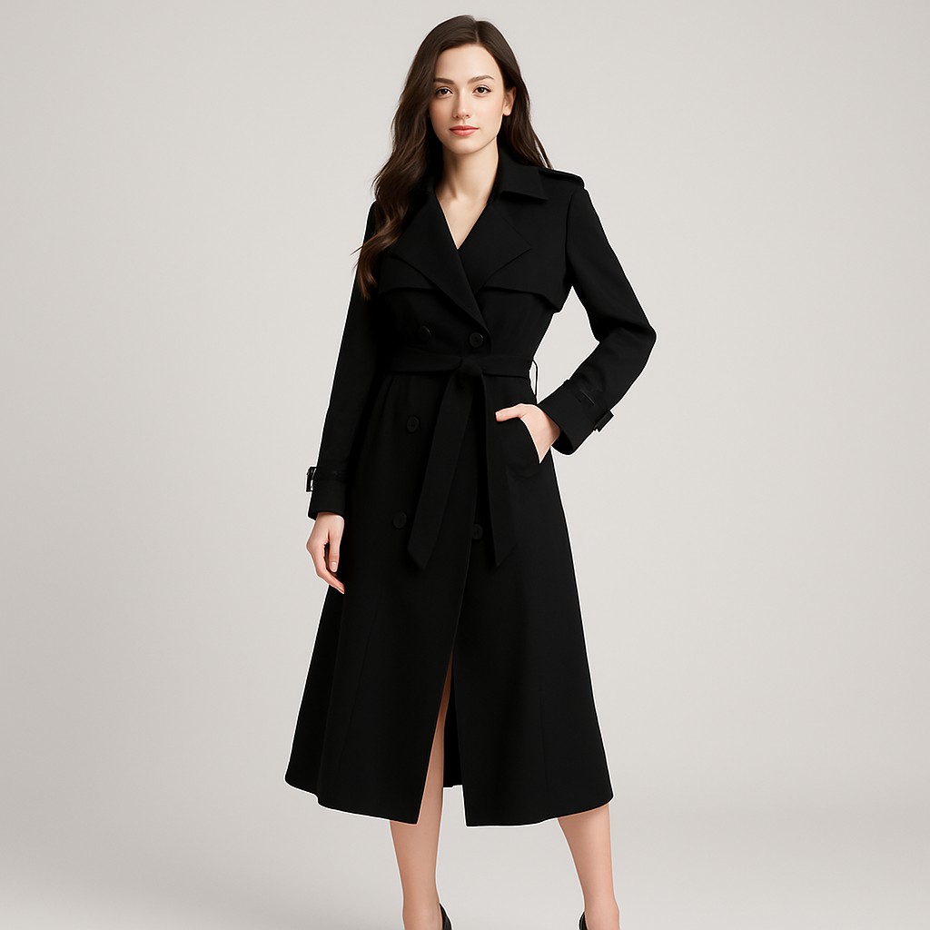 Beatrice | Tidløst trenchcoat med bælte