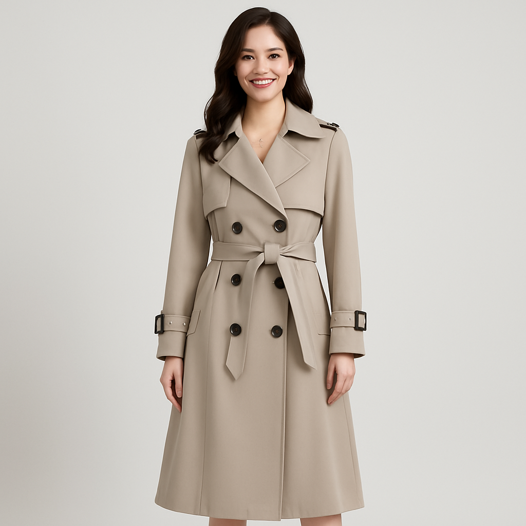Beatrice | Tidløst trenchcoat med bælte