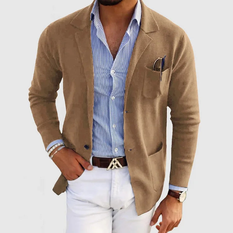 Mark herre cardigan sweater strik blazer