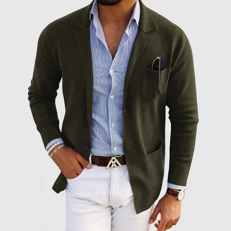 Mark herre cardigan sweater strik blazer