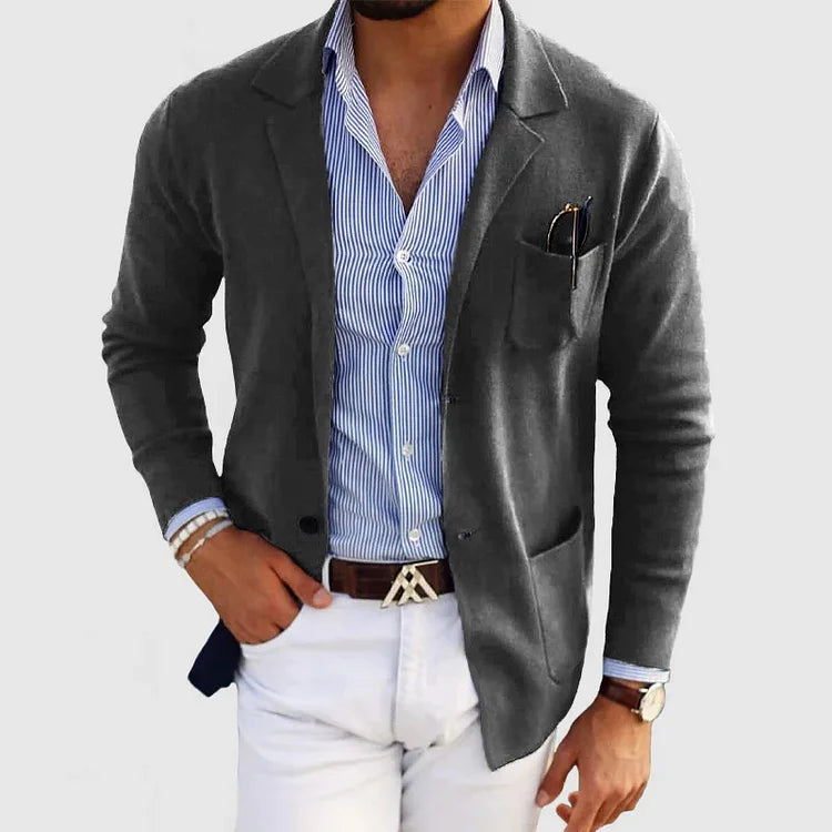 Mark herre cardigan sweater strik blazer