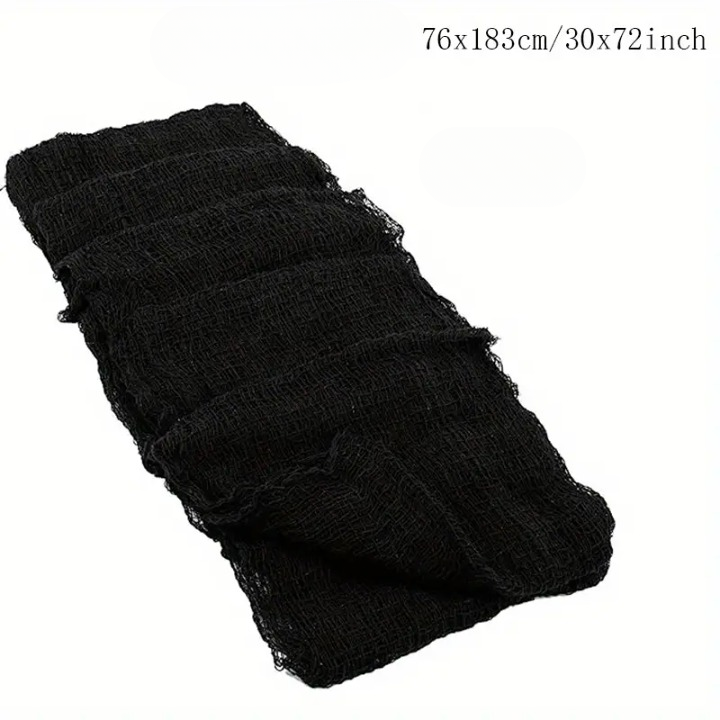 Sort Halloween-Spukhus – Uhyggeligt stof til indendørs- og udendørsdekoration