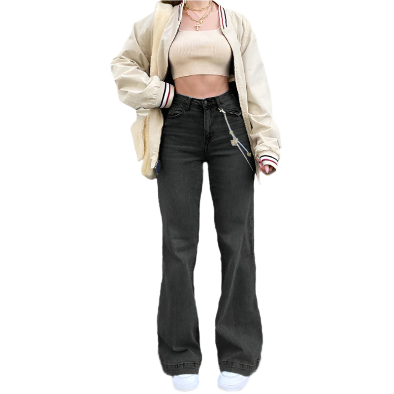 Rhea – Klassiske Mid-Waist Jeans med Tidløst Snit