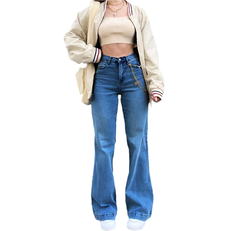 Rhea – Klassiske Mid-Waist Jeans med Tidløst Snit