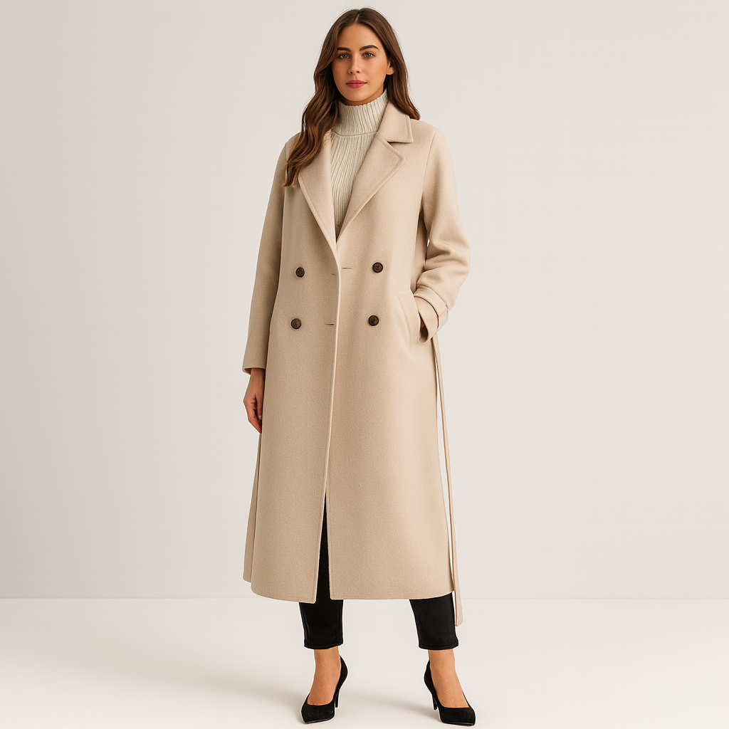 Cecille | Elegant lang uldfrakke