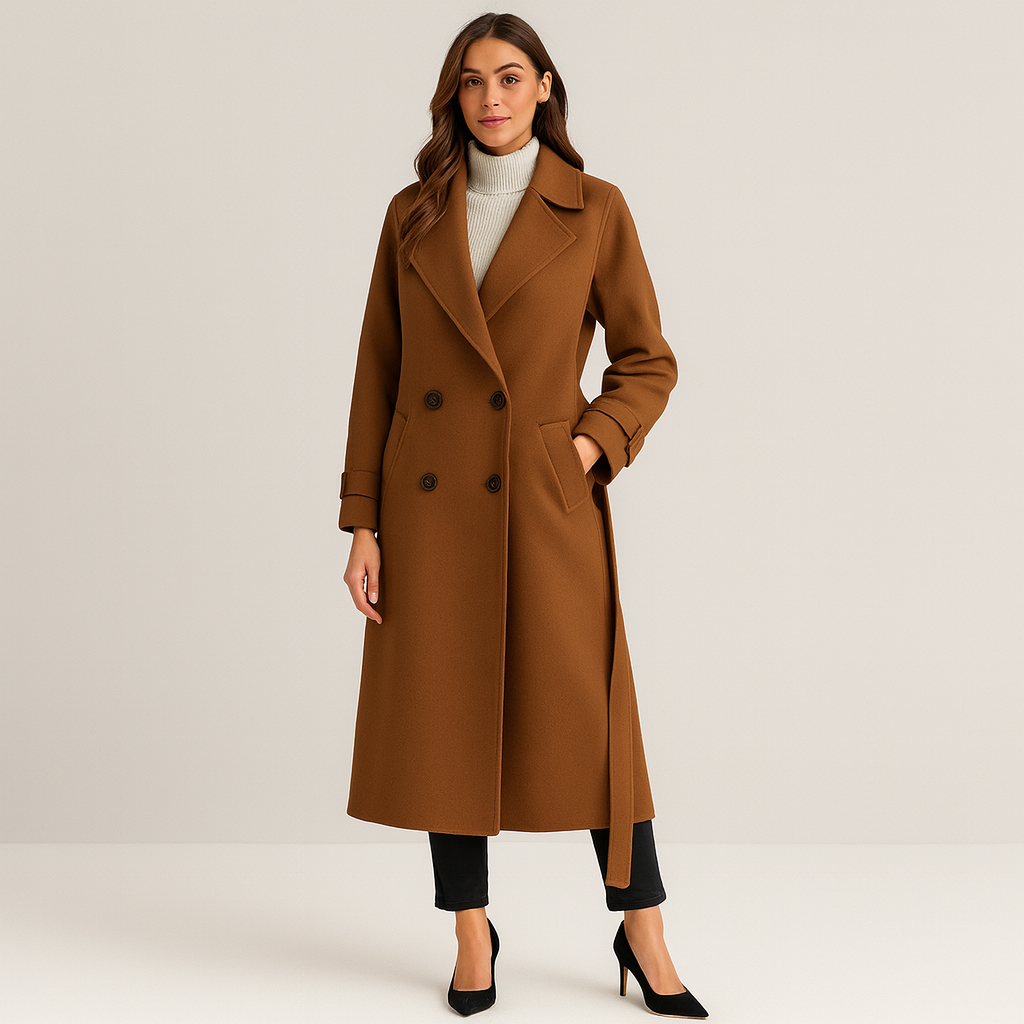 Cecille | Elegant lang uldfrakke