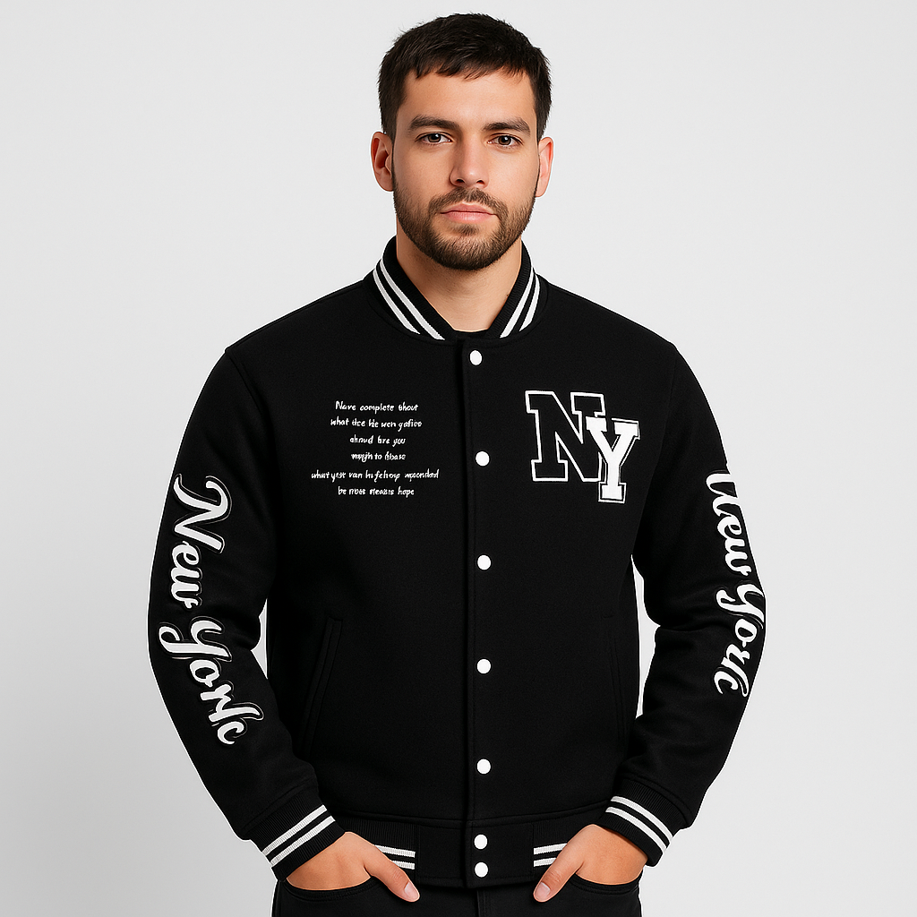 Marcus | Varsity Strikhættetrøje