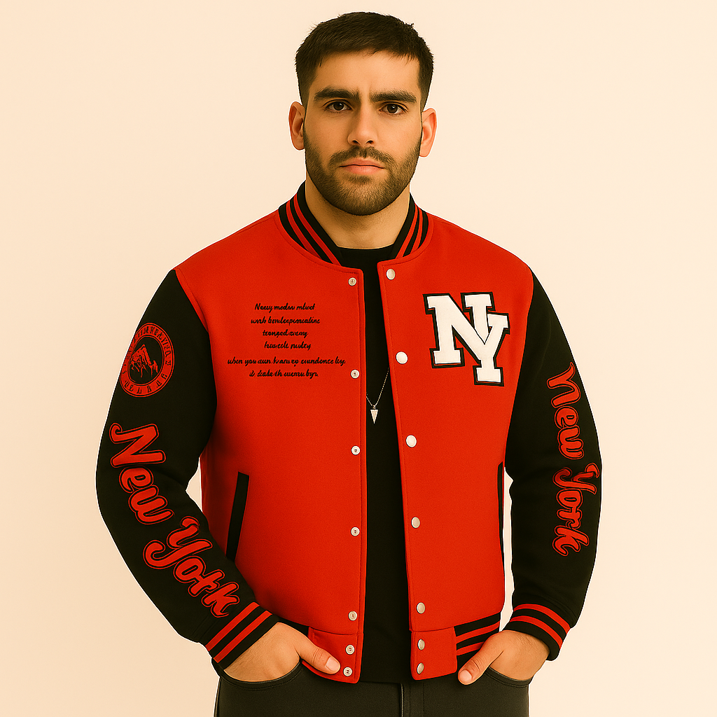 Marcus | Varsity Strikhættetrøje