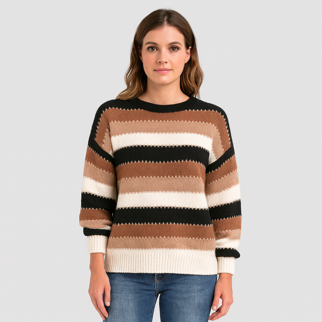 Tahlia Vintage Farvet blocking-Knitted sweater