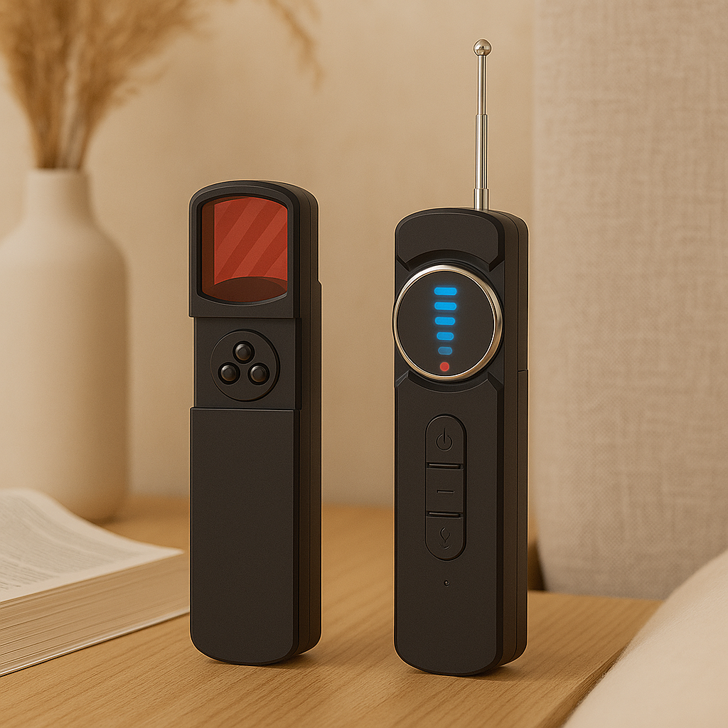 F25 Anti-spionage-detektor – USB-genopladelig, infrarotsensor, 25-timers batterilevetid