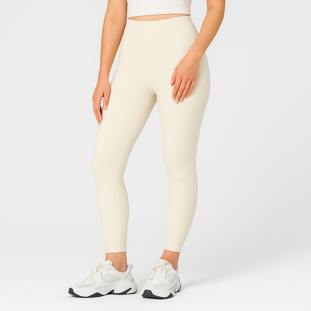 Yoga-leggings med højt talje til damer – svedtransporterende og strækbar sportstøj