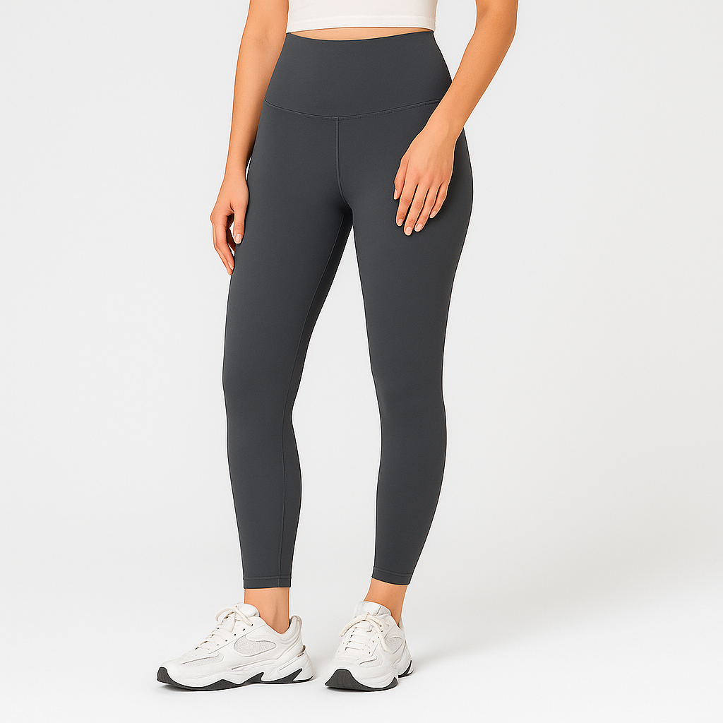 Yoga-leggings med højt talje til damer – svedtransporterende og strækbar sportstøj