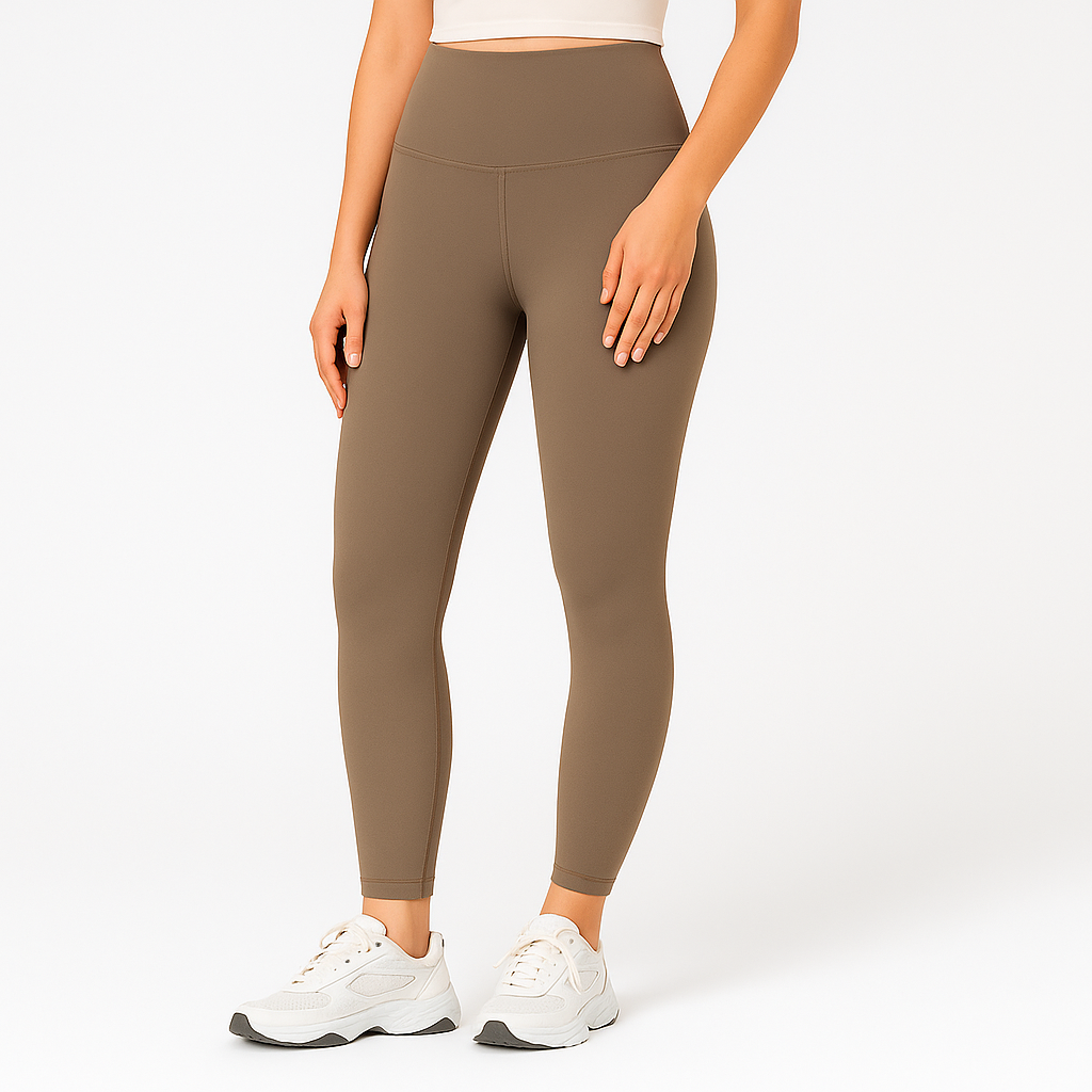 Yoga-leggings med højt talje til damer – svedtransporterende og strækbar sportstøj