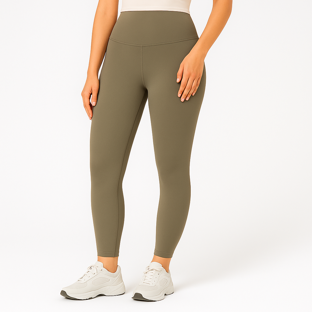 Yoga-leggings med højt talje til damer – svedtransporterende og strækbar sportstøj