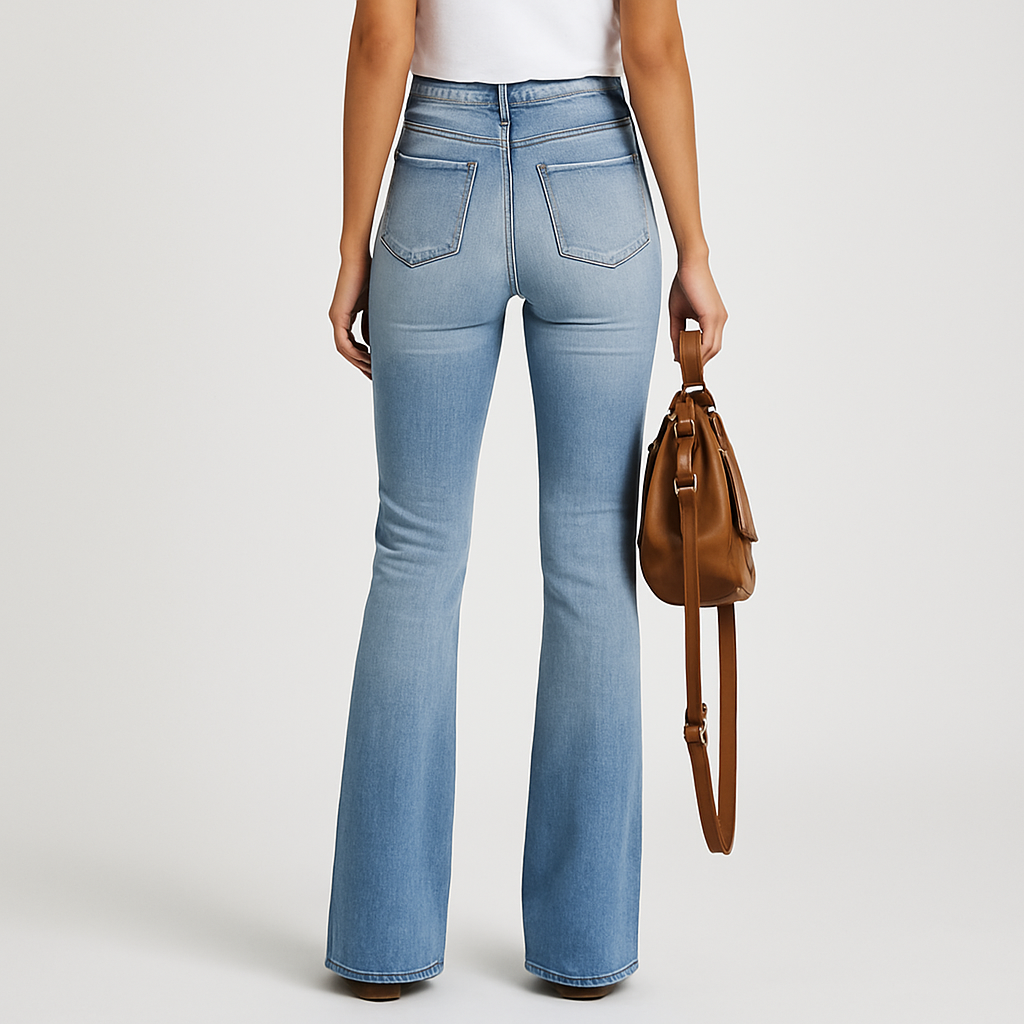 Jane – Damer Stretch-Jeans med bred ben – Comfortabel pasform af denim