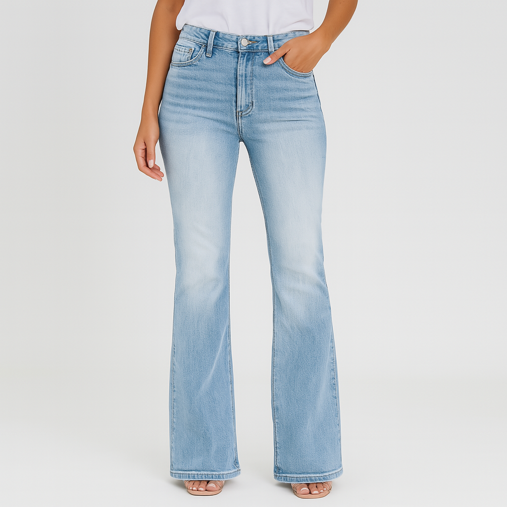 Jane – Damer Stretch-Jeans med bred ben – Comfortabel pasform af denim