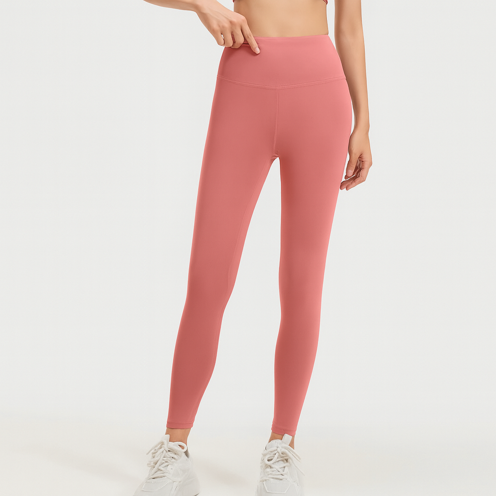 Yoga-leggings med højt talje til damer – svedtransporterende og strækbar sportstøj