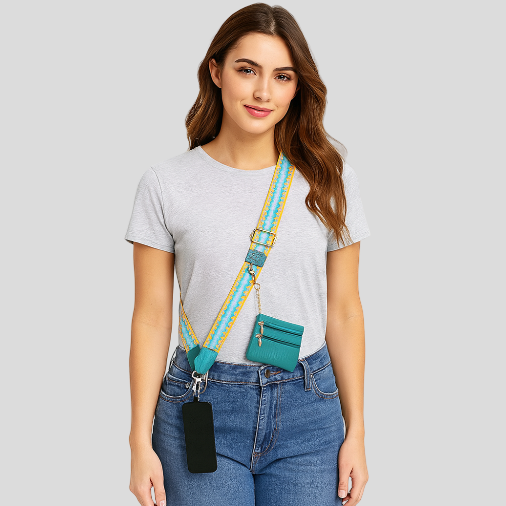 SecureZip | Stilfuld crossbody-telefonholder med pung