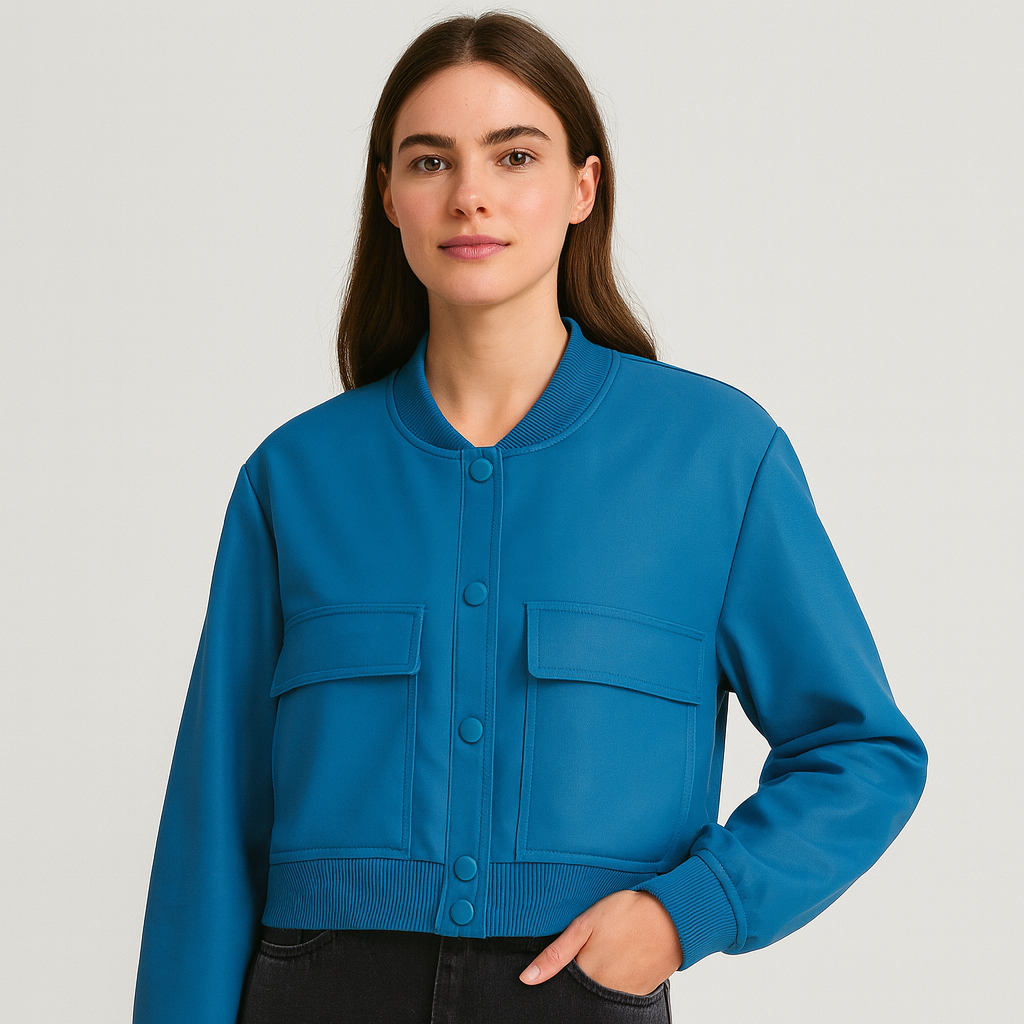 Beige blouson aviatør til kvinder – afslappet og behageligt look