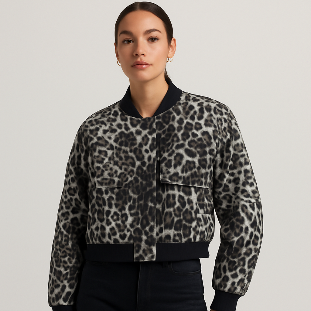 Beige blouson aviatør til kvinder – afslappet og behageligt look