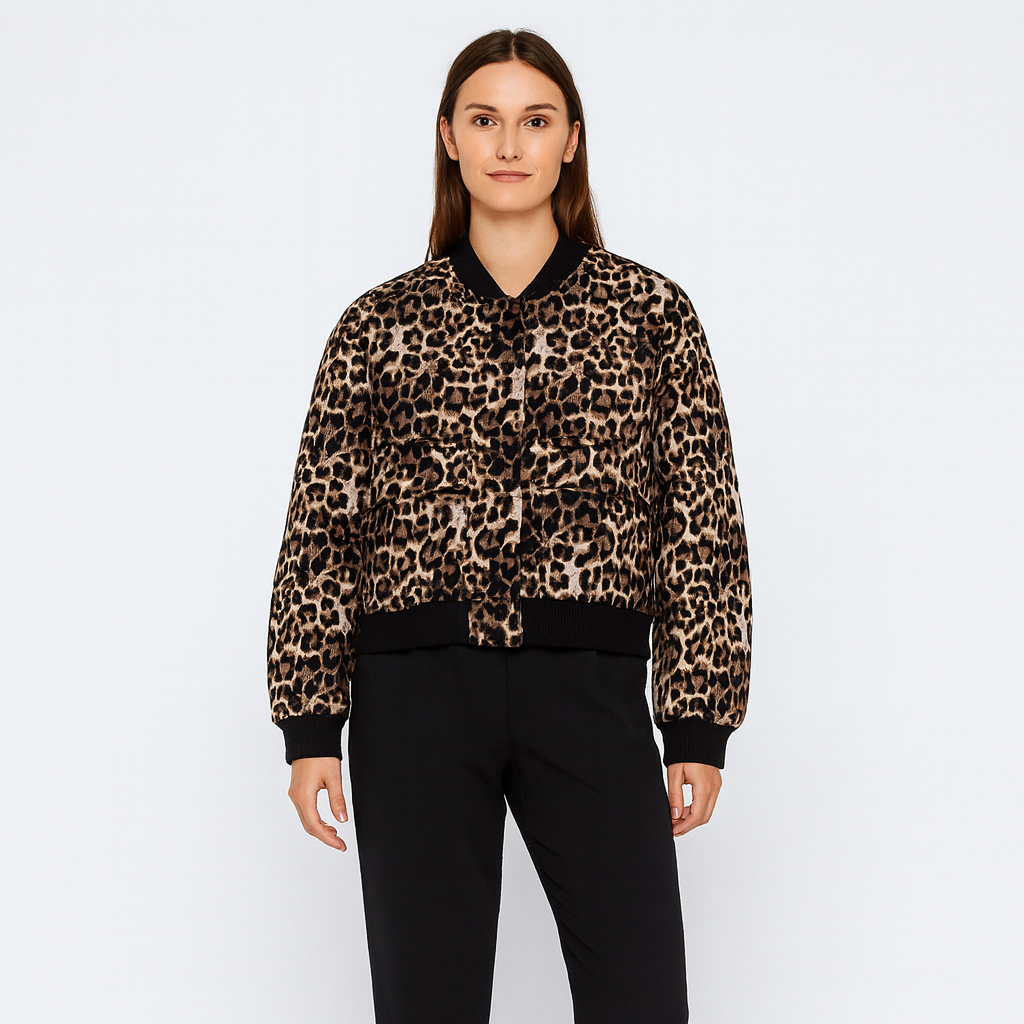 Beige blouson aviatør til kvinder – afslappet og behageligt look