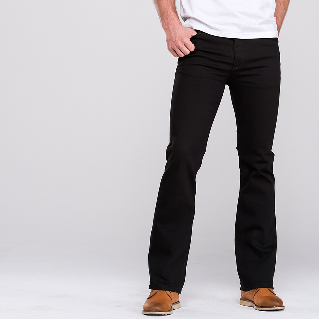 4Legend - Herre stretch jeans med svaj - mellemhøj talje, let vask, afslappet pasform til alle årstider