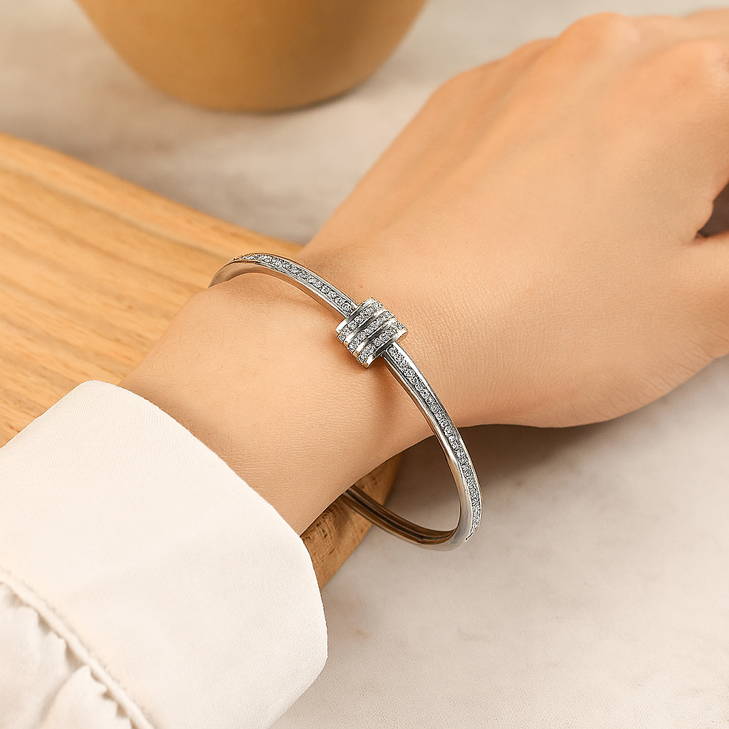 4-delt premium armbåndsæt i rustfrit stål – Klassisk stil