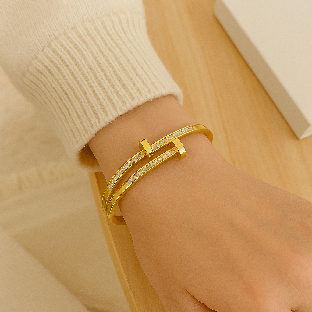 4-delt premium armbåndsæt i rustfrit stål – Klassisk stil