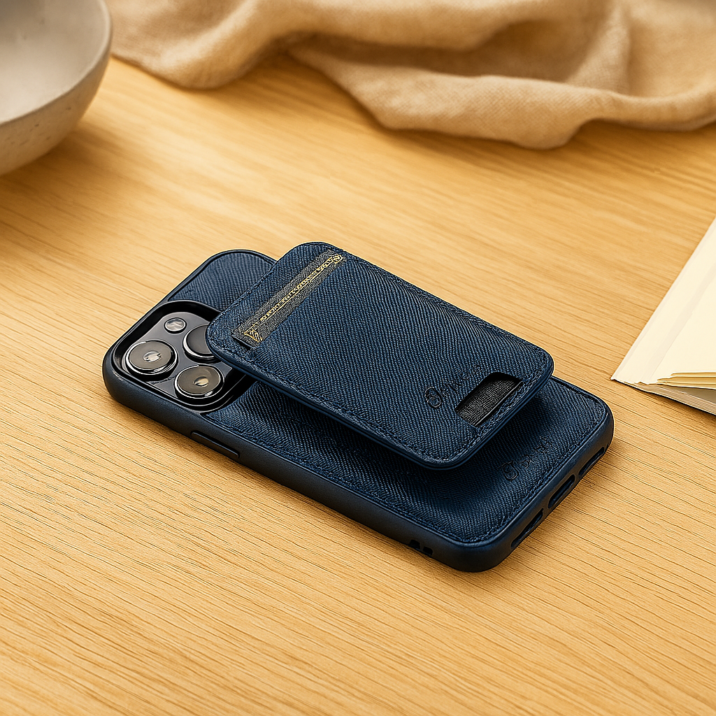 2-i-1 Magnetindlæg til iPhone 15 Pro Max/14 Plus/13/12 – PU-læder, trådløs opladning mulig