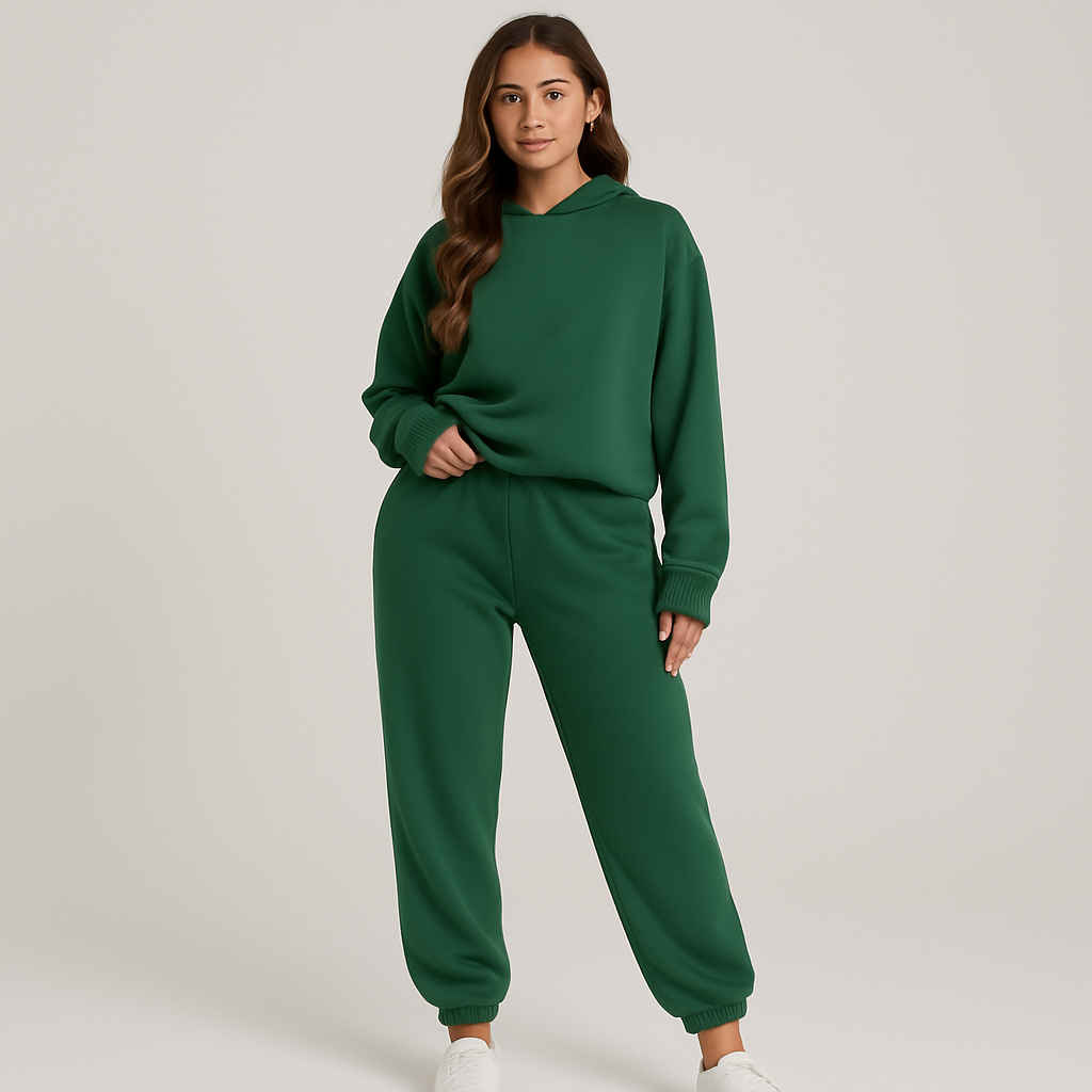Ultimative komfortsæt med hoodie og joggingbukser – Behageligt 2-delt loungewear til kvinder