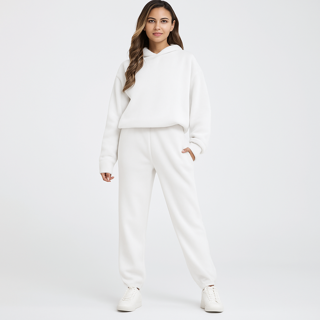 Ultimative komfortsæt med hoodie og joggingbukser – Behageligt 2-delt loungewear til kvinder